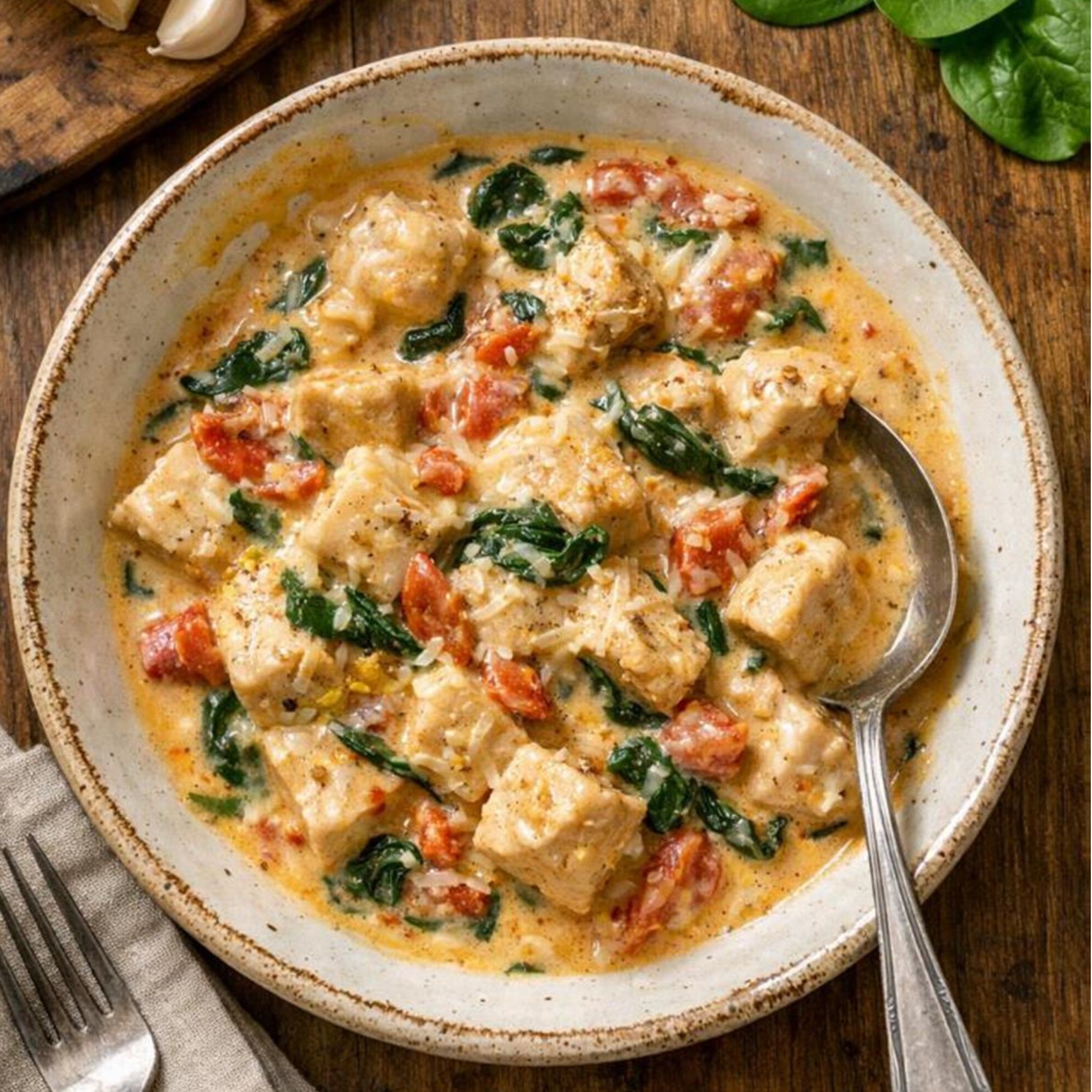Creamy Tuscan Chicken recipe card